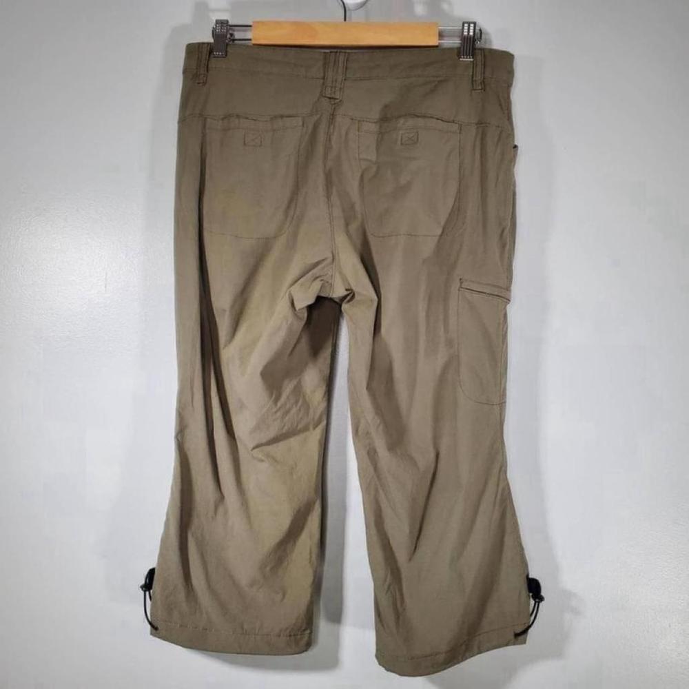 Eddie Bauer Capri Length Cargo Pants Army Green Size 8 - Picture 6 of 8